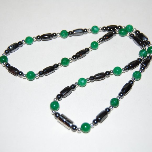 Magnetic Necklace,Jade Magnetic Necklace,Hematite Necklace,Healthy Necklace - Picture 2 of 5